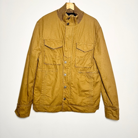 Powder River Outfitters Men's Cotton Utility Jacket in Tan Khaki Sz M